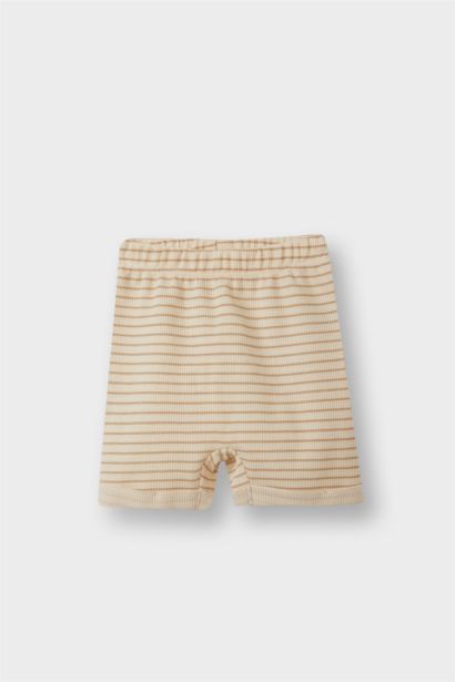 Ensemble gaufré rayé T-shirt et Short taille élastique pour bébé garçon