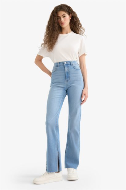 Slim Flare High Waist Straight Leg Jeans