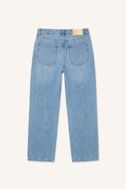 %100 Pamuk Baggy Fit Jean Pantolon