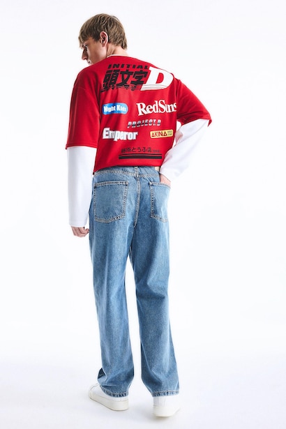 Baggy Fit Wide Leg Regular Waist Jeans