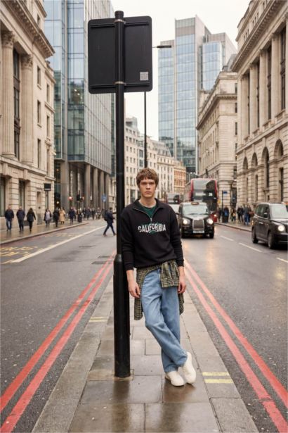 Baggy Fit Jean Pantolon