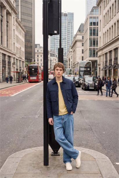 سروال جينز باجي واسع