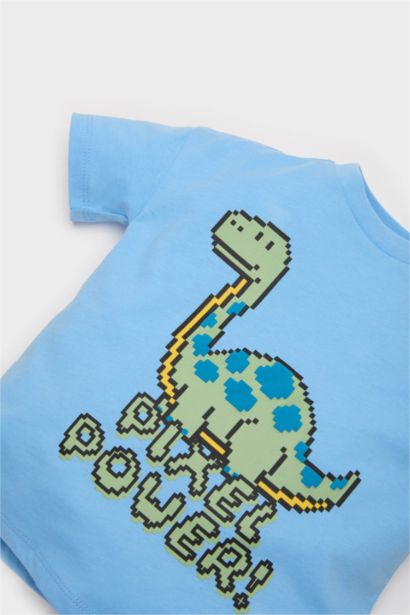 T-shirt imprimé dinosaure à manches courtes pour bébé garçon