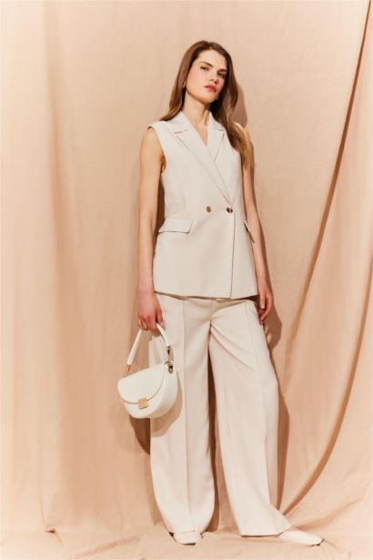 Жилет-блейзер с классическим воротником, свободная посадка