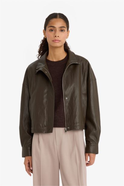 Faux Leather Jacket