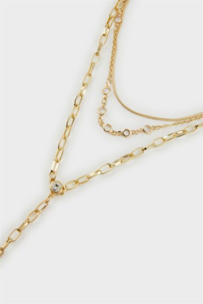 Woman Gold Y Necklace