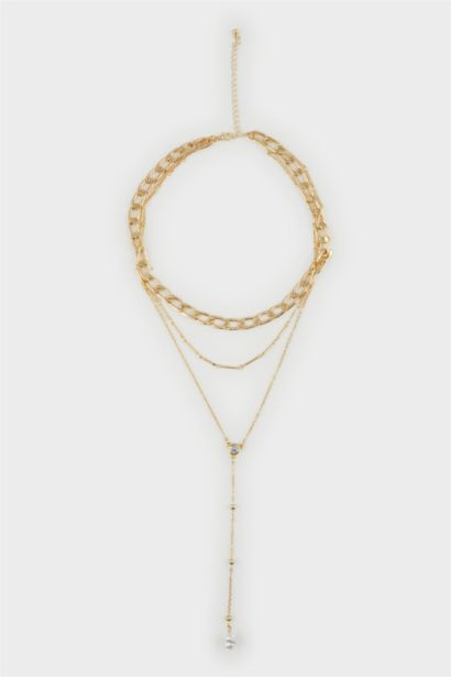 Woman Gold Y Necklace