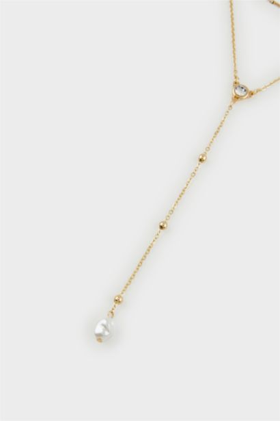 Woman Gold Y Necklace