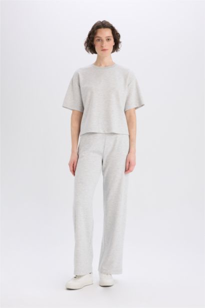 T-shirt oversize basique à col rond et manches courtes