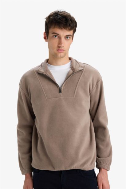 Boxy Fit Printed Long Sleeve Sweatshirt