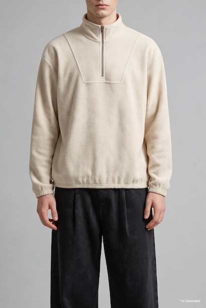 Boxy Fıt Polar Sweatshirt