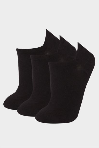 3'lü Pamuklu Sneaker Çorap