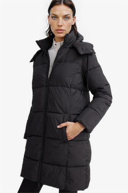Waterproof Regular Fit Hooded Zippered Coat