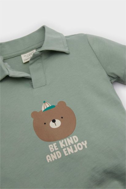 Ensemble T-shirt polo imprimé et Short pour bébé garçon