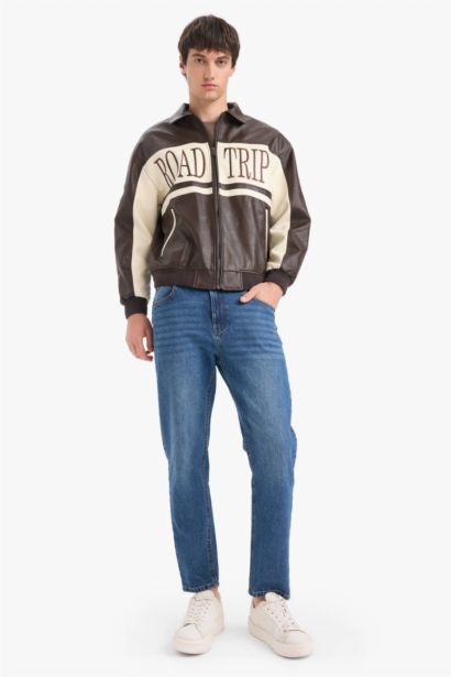 Oversize Fit Faux Leather Jacket