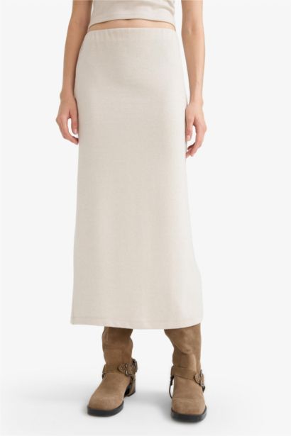 Pencil Skirt High Waist Maxi Knitted Skirt