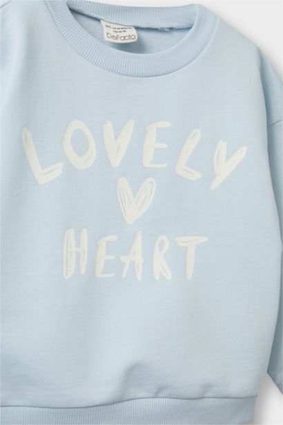 Baby Girl Crew Neck Printed Sweatshirt