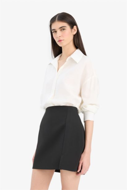 Regular Fit Shirt Collar Long Sleeve Shirt