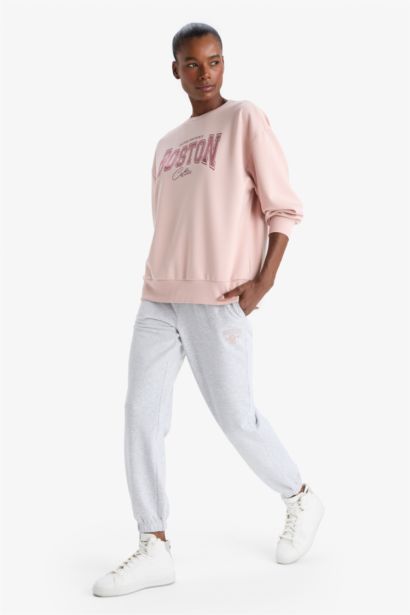 DeFactoFit NBA Boston Celtics Oversize Fit Scuba Fabric Sports Sweatshirt