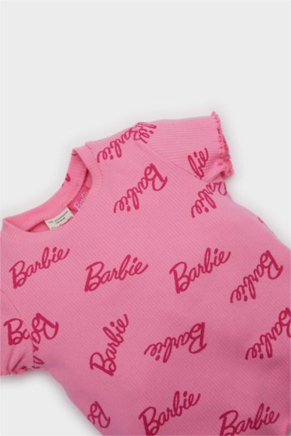 T-shirt imprimé Barbie à col rond pour bébé fille