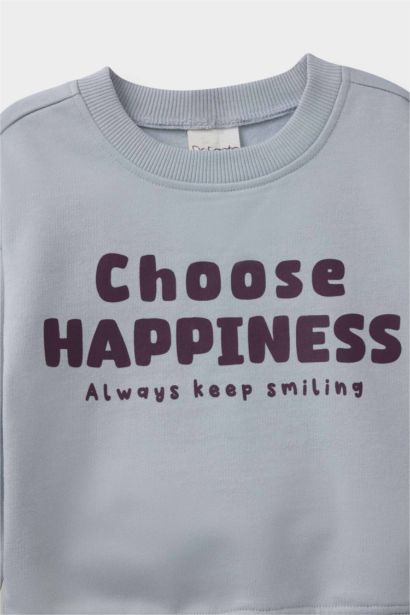 Baby Boy Printed Sweatshirt Sweatpants 2 Piece Set