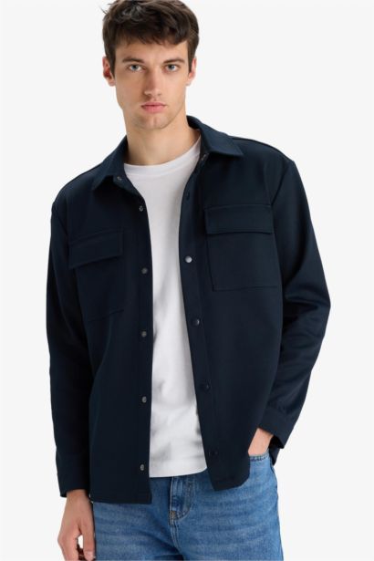 Chemise en sergé à manches longues Coupe régulière