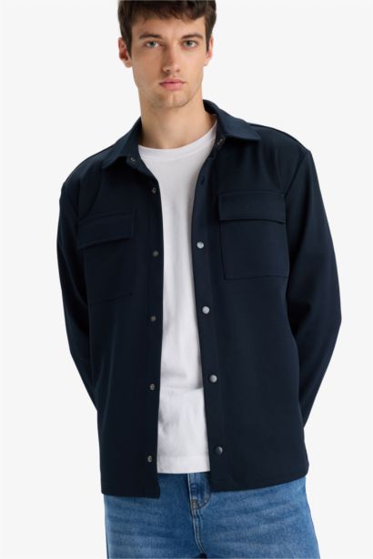 Chemise en sergé à manches longues Coupe régulière