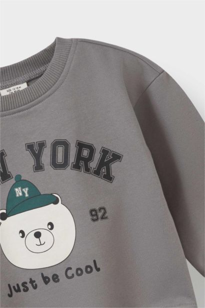 Baby Boy Printed Sweatshirt Sweatpants 2 Piece Set