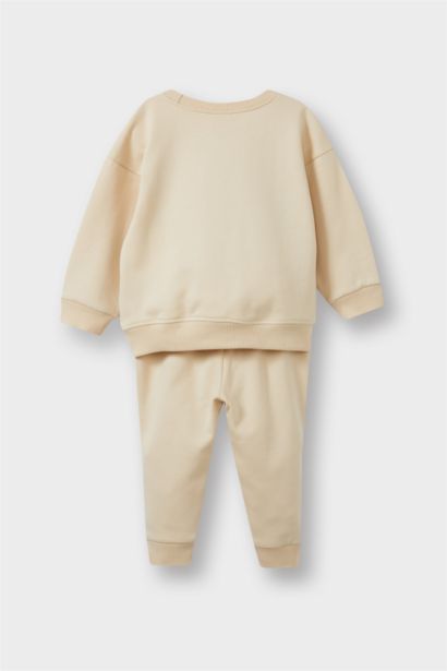 سيت بيبي ولادي سويت شيرت وبنطلون رياضي مطبوع قصة عادية - قطعتين