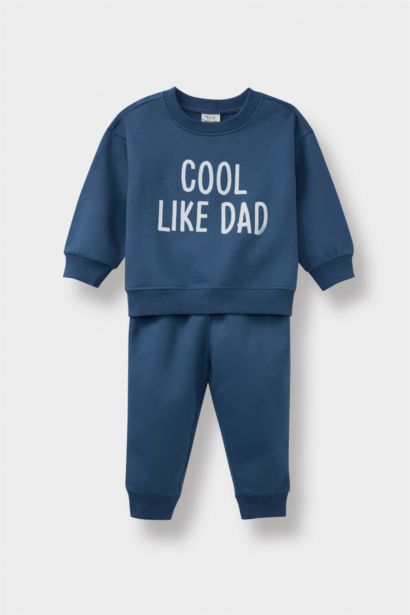 Baby Boy Printed Sweatshirt Sweatpants 2 Piece Set