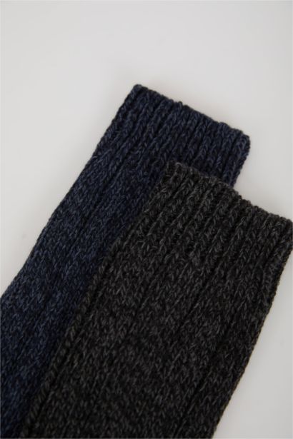 Erkek 2'li Yün Kışlık Çorap