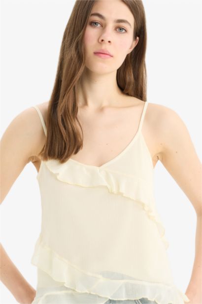 Débardeur en chiffon à col en V