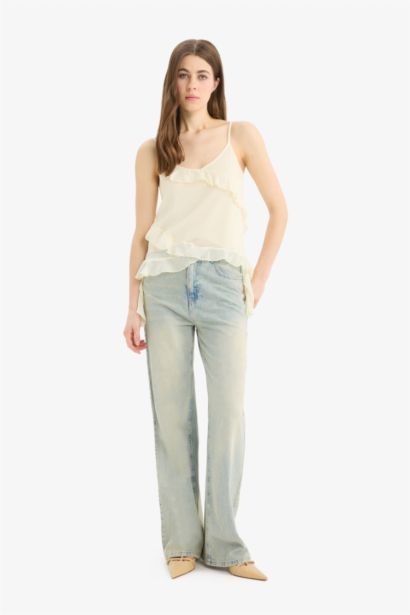 Débardeur en chiffon à col en V