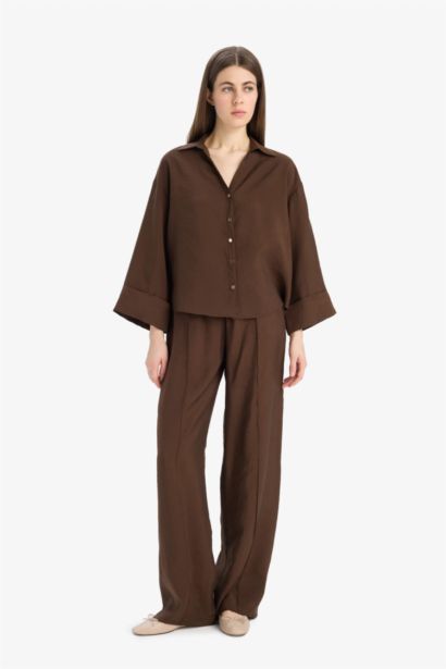 Loose Fit Sensual Long Sleeve Shirt