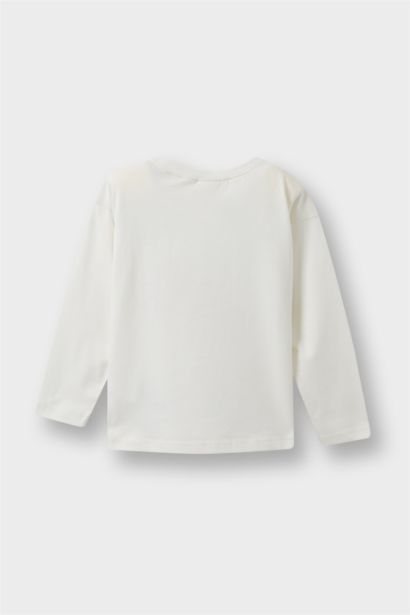 Baby Girl Crew Neck Floral Long Sleeve T-Shirt