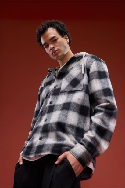 Relax Fit Flannel Long Sleeve Shirt