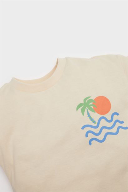 Ensemble T-shirt imprimé et Short à taille élastique pour bébé garçon