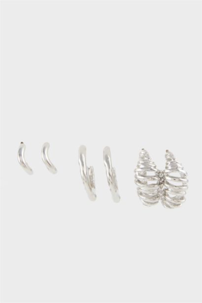 Woman 3 Piece Silver Earrings