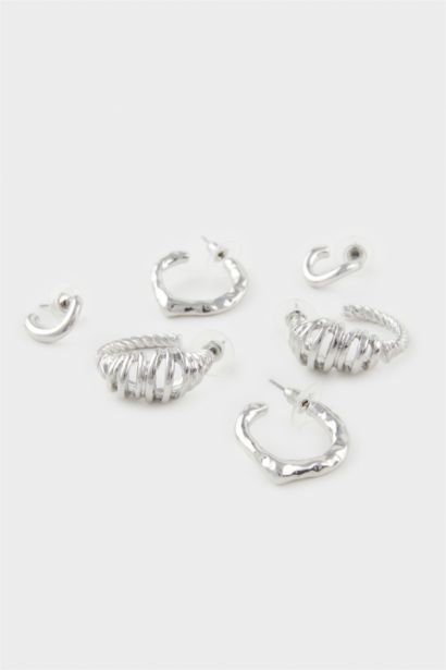 Woman 3 Piece Silver Earrings