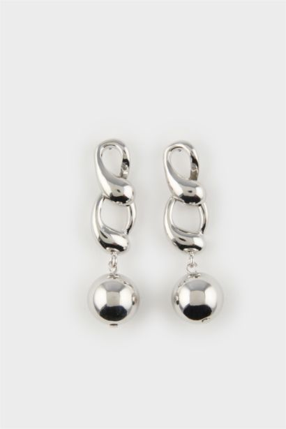 Woman Silver Dangle Earrings