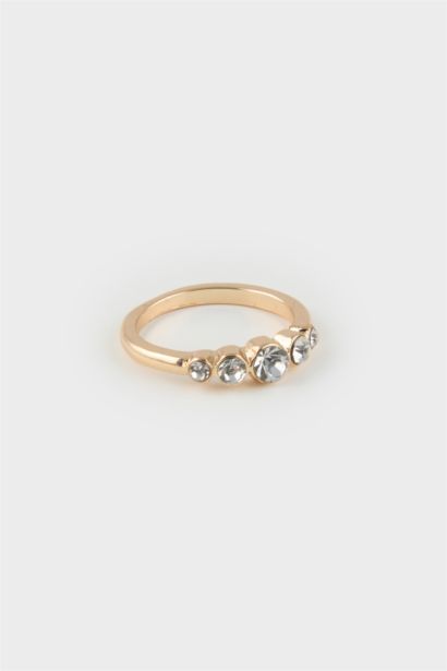 Woman Stone 5 Piece Gold Rings