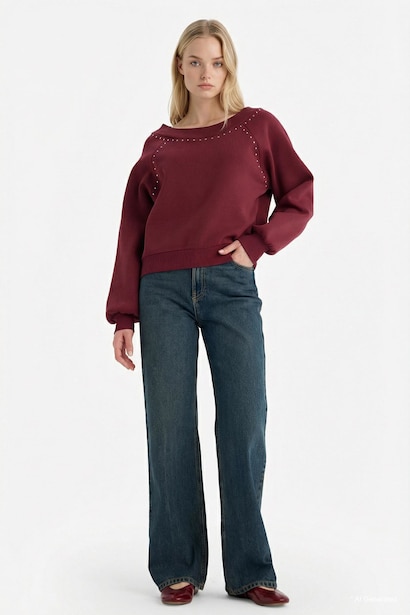 Jean taille haute large Style des année 90