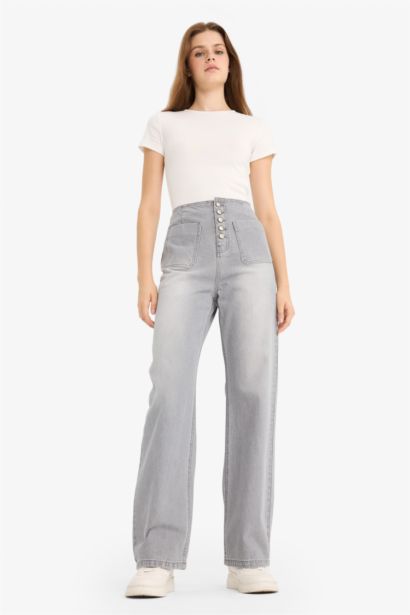 Jean large taille haute Style des années 90