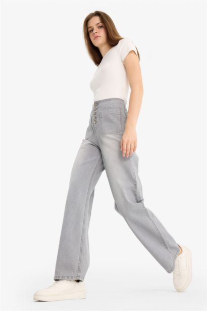 Jean large taille haute Style des années 90