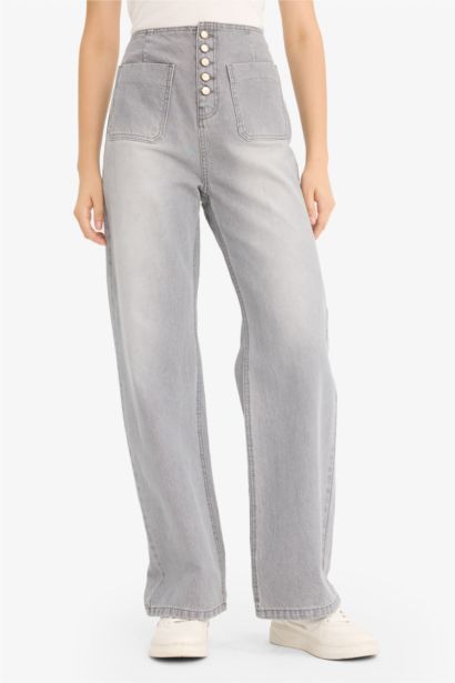 Jean large taille haute Style des années 90