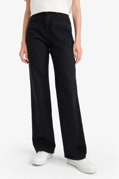 90's Wide Leg High Waist Long Jeans