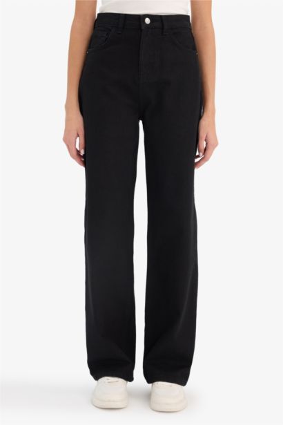 سروال جينز وايد ليج