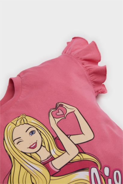 Baby Girl Barbie T-Shirt Elastic Waist Shorts 2 Piece Set