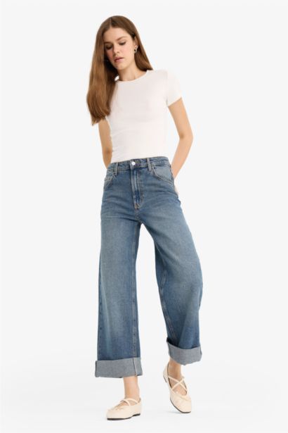 High Waist Baggy Fit Trousers