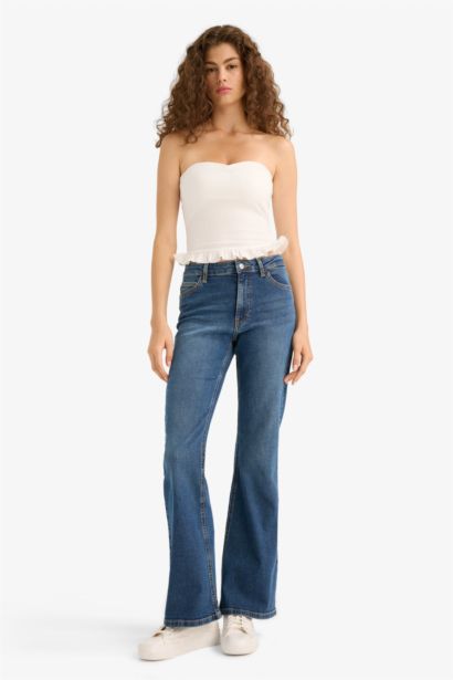 Normal Waist Flare Trousers
